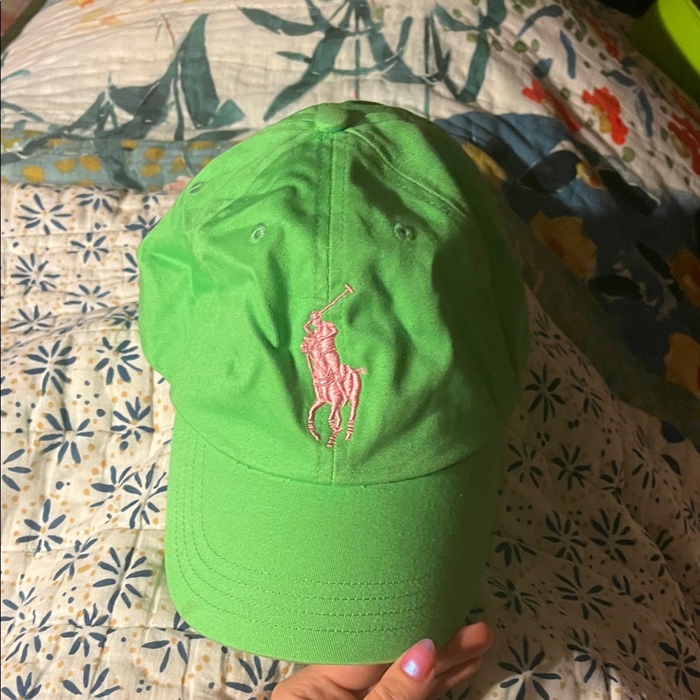 Ralph Lauren Kids Bright Green Hat